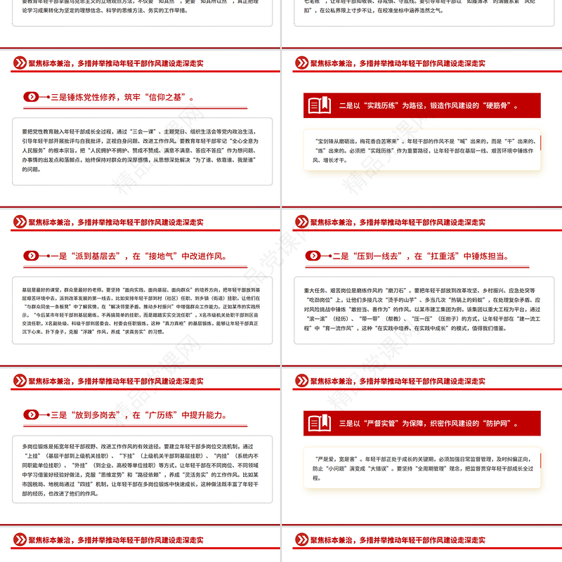 2025强化年轻干部作风建设培养过硬合格接班人PPT党课