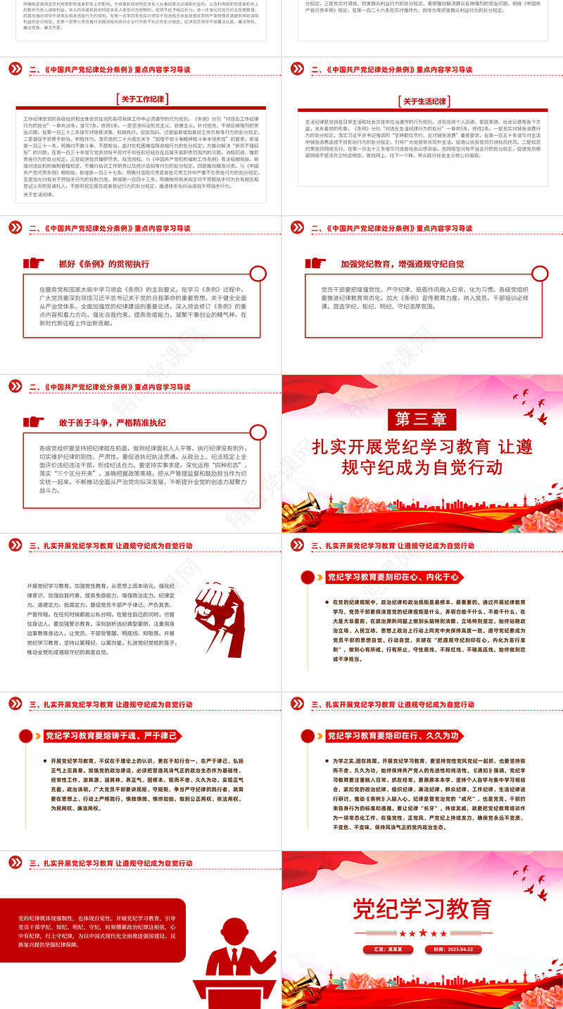 党政风党纪学习教育辅导PPT集中性党纪教育专题课件