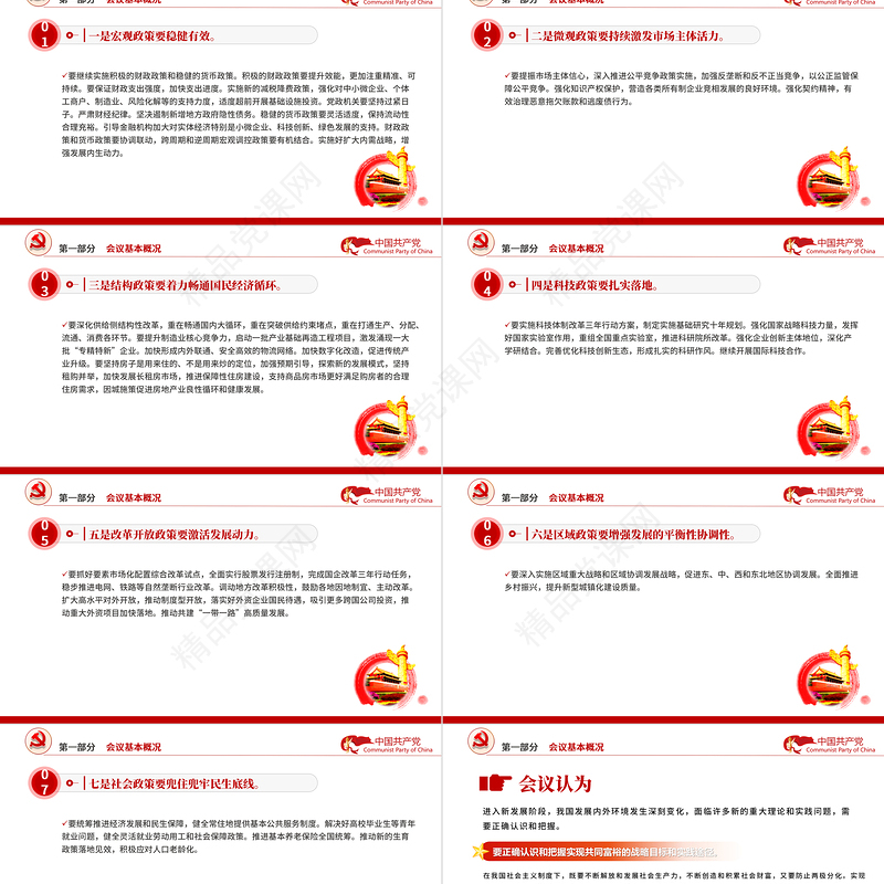 中央经济工作会议精神PPT党政风优质中国经济工作重点内容解读党课课件