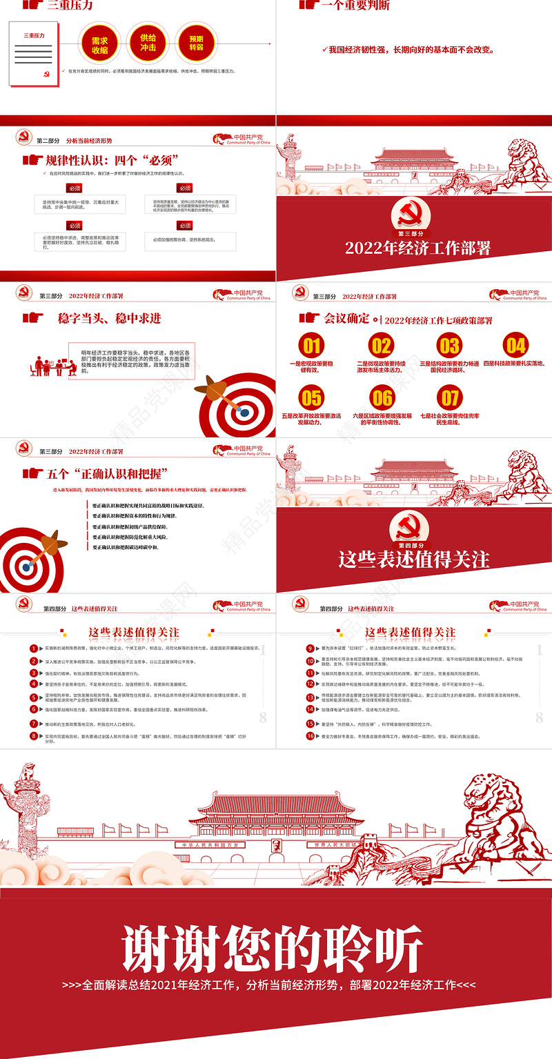 中央经济工作会议精神PPT党政风优质中国经济工作重点内容解读党课课件