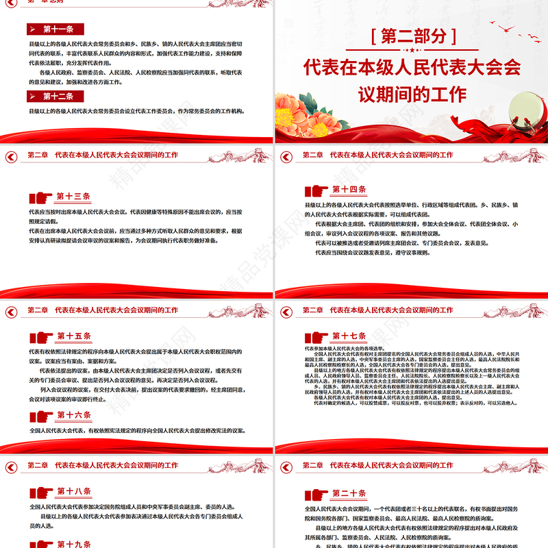 精品《全国人民代表大会和地方各级人民代表大会代表法》PPT课件下载