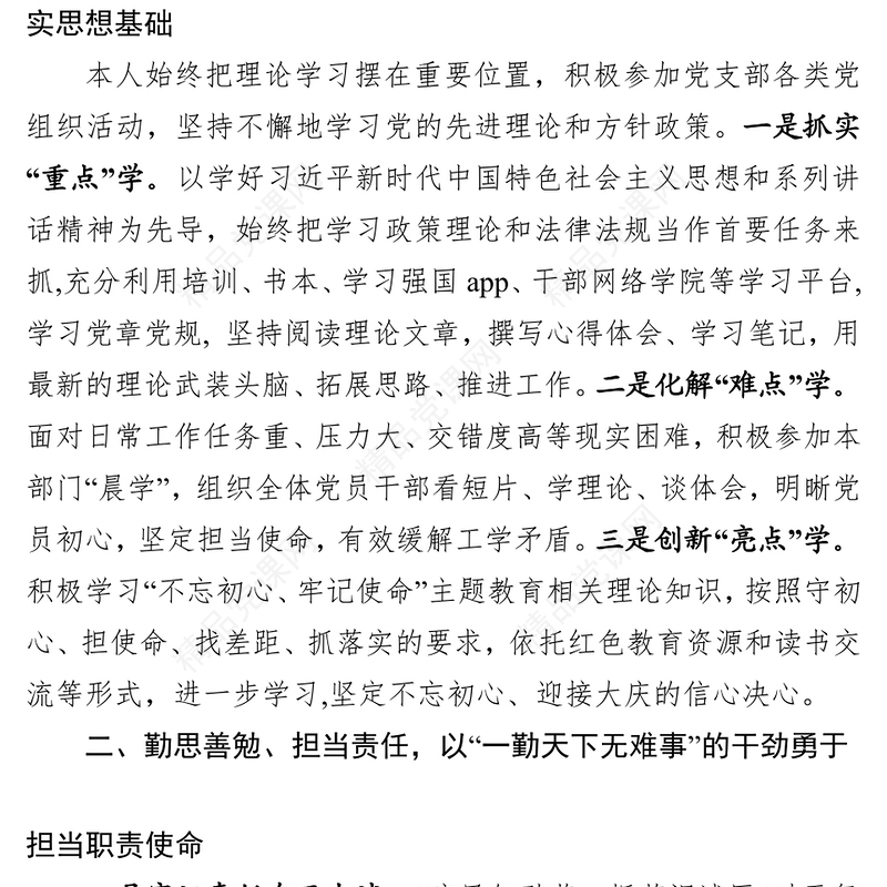 个人述职述责述廉报告