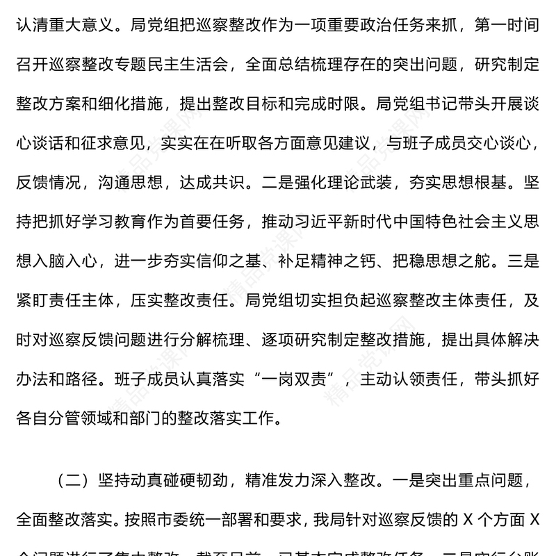 2024年巡察整改专题民主生活会对照检查材料汇编