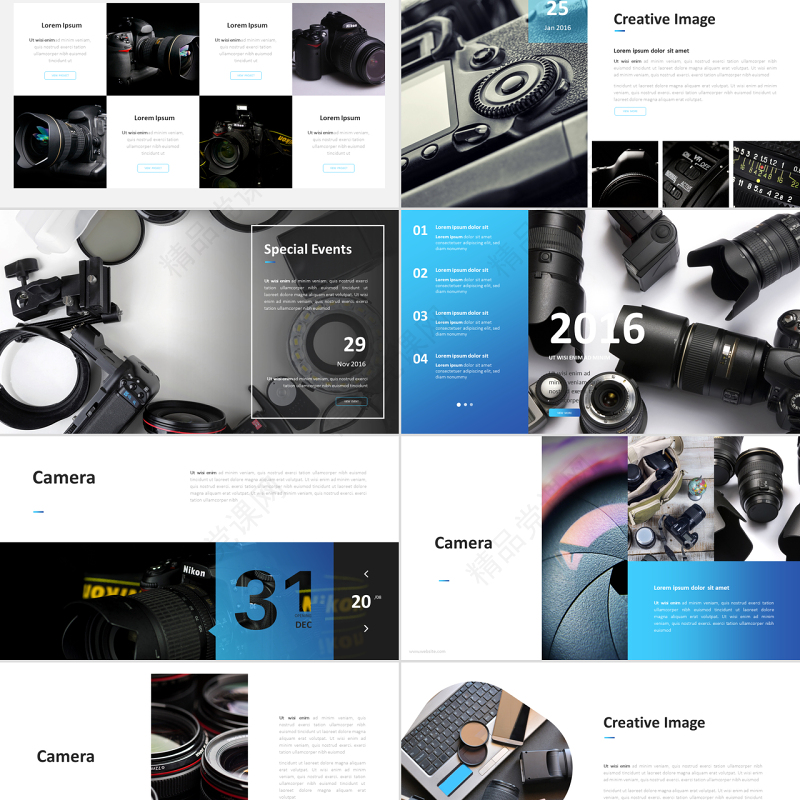 摄影相机产品介绍产品发布简约稳重大气