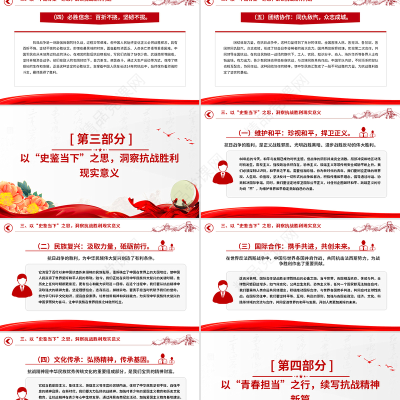 精品纪念中国人民抗日战争暨世界反法西斯战争胜利80周年思政课PPT课件