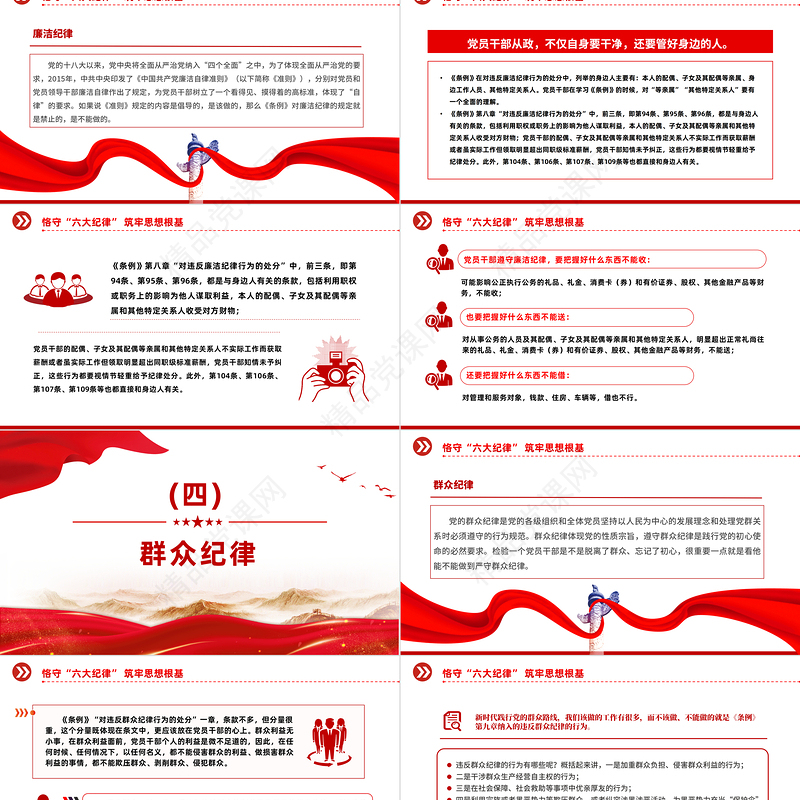 2024扎实开展党纪学习教育PPT精美创意恪守“六大纪律”筑牢思想根基党课下载