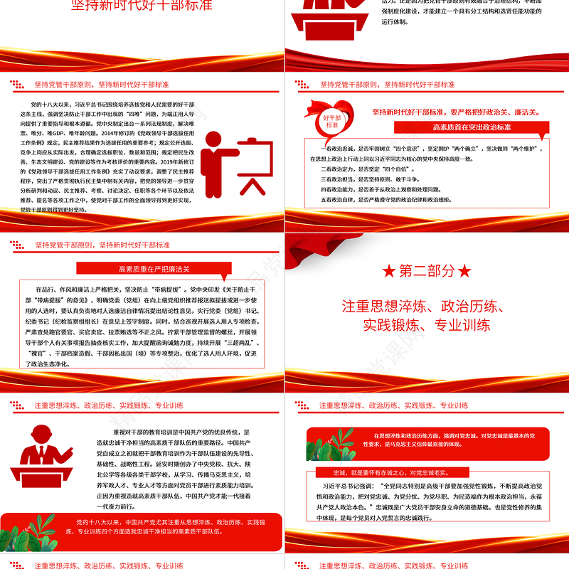2023坚持造就忠诚干净担当的高素质干部队伍ppt精美党政风贯彻落实习近平新时代党建思想党组织党员党建专题党课