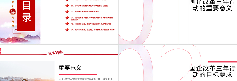 国企改革三年行动方案国企党课PPT模板