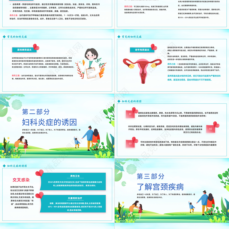 2024关爱女性守护健康PPT清新风关爱女性健康科普讲座模板课件