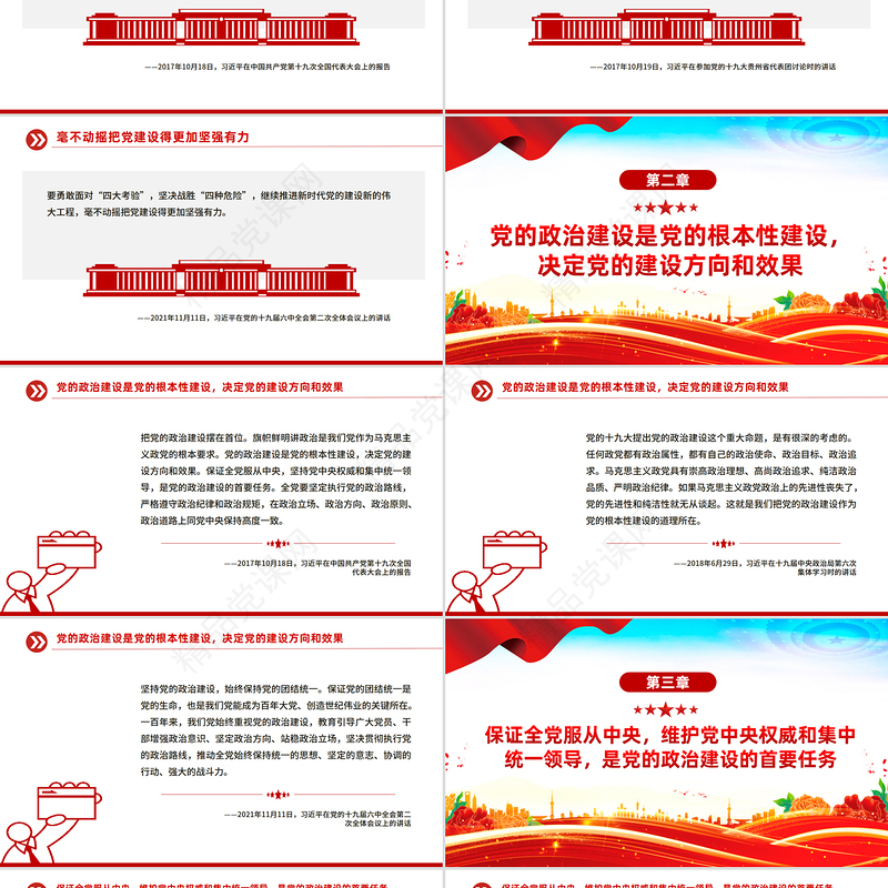 红色大气党的政治建设是党的根本性建设PPT课件