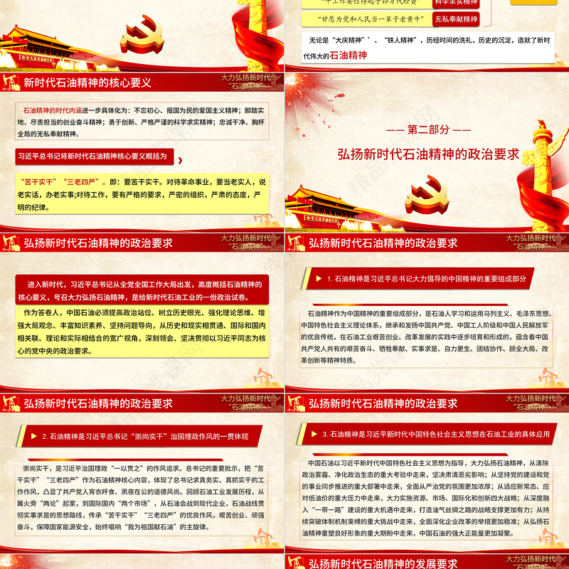 2021庆祝建党百年大力弘扬新时代石油精神PPT