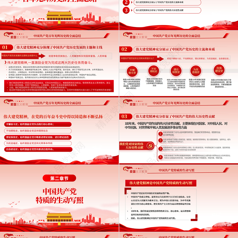 2021弘扬伟大建党精神PPT庆祝中国共产党成立100周年党史学习教育专题党课课件