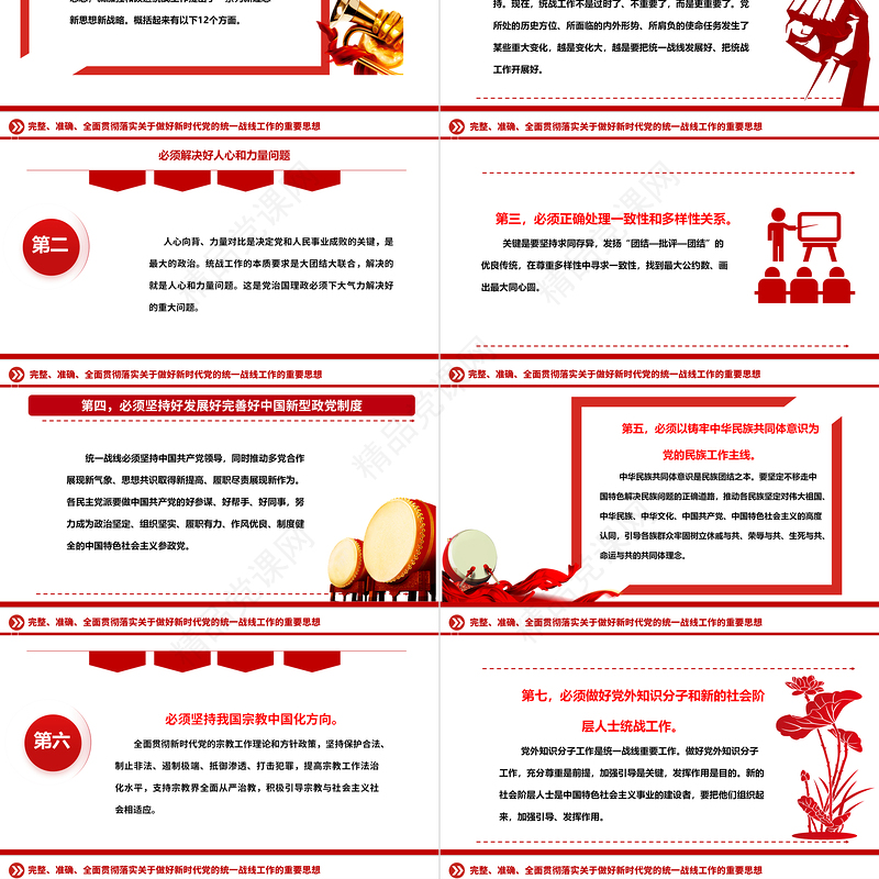 精确贯彻落实党的新时代统战工作思想ppt优质党政深入学习贯彻习近平统战思想专题党课