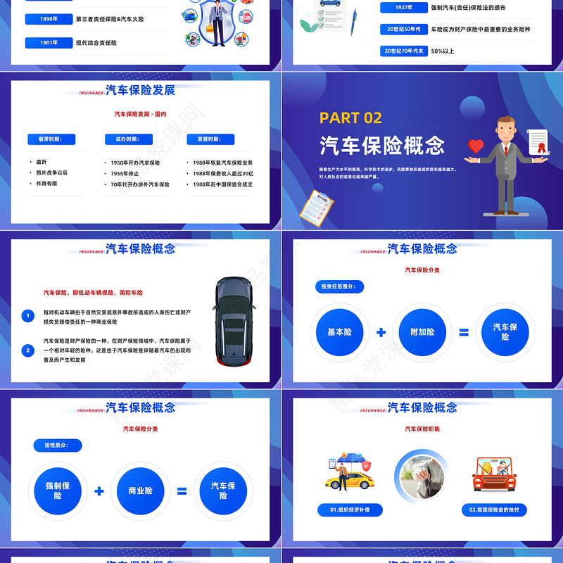 2024车辆保险培训PPT简约风保险行业车辆保险培训课件下载