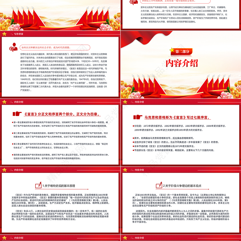 重温《共产党宣言》PPT大气精美红色经典主题微党课