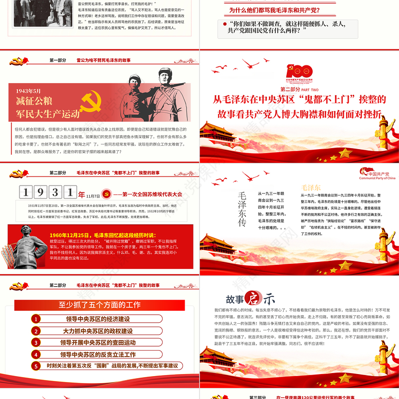 从党史故事学忠诚干净担当PPT庆祝建党100周年专题党课党性教育专题辅导课件