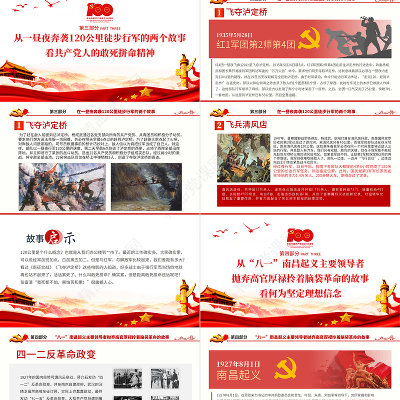 从党史故事学忠诚干净担当PPT庆祝建党100周年专题党课党性教育专题辅导课件