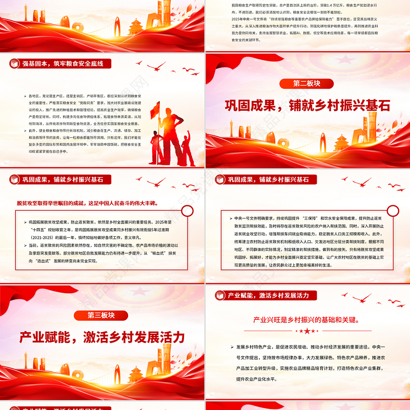 大气精美2025中央一号文件解读PPT深化农村改革主题课件