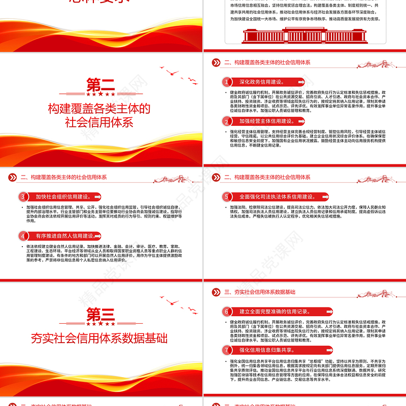 党政风《关于健全社会信用体系的意见》PPT政策法规模板