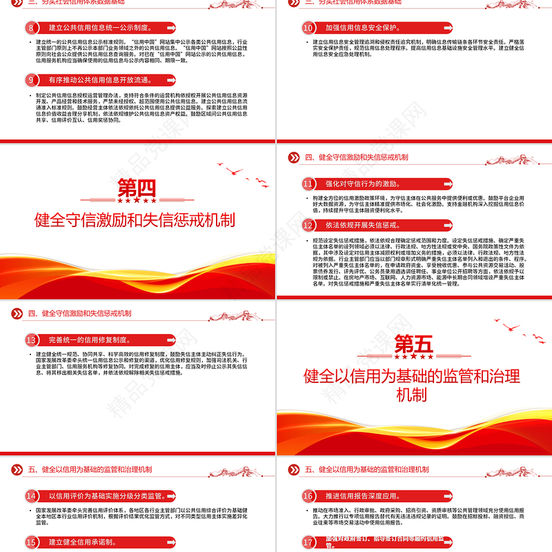 党政风《关于健全社会信用体系的意见》PPT政策法规模板