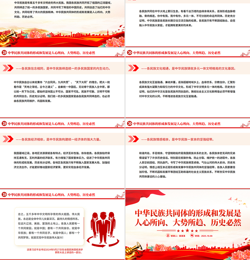 2025中华民族共同体的形成和发展是人心所向大势所趋历史必然PPT课件