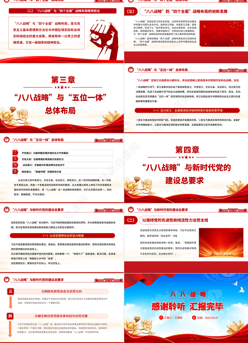 2023八八战略与习近平新时代中国特色社会主义思想的萌发PPT优质党员学习专题党课
