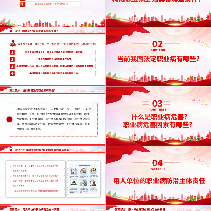 2023职业病防治法宣传周PPT改善工作环境和条件保护劳动者身心健康劳动者职业健康权益课件