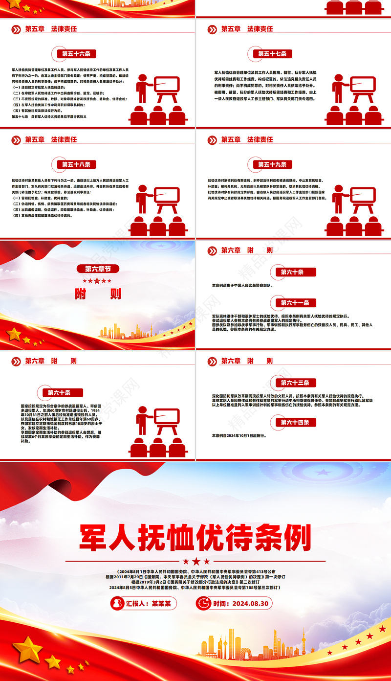 2024新版《军人抚恤优待条例》PPT课件下载