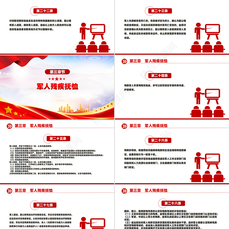 2024新版《军人抚恤优待条例》PPT课件下载