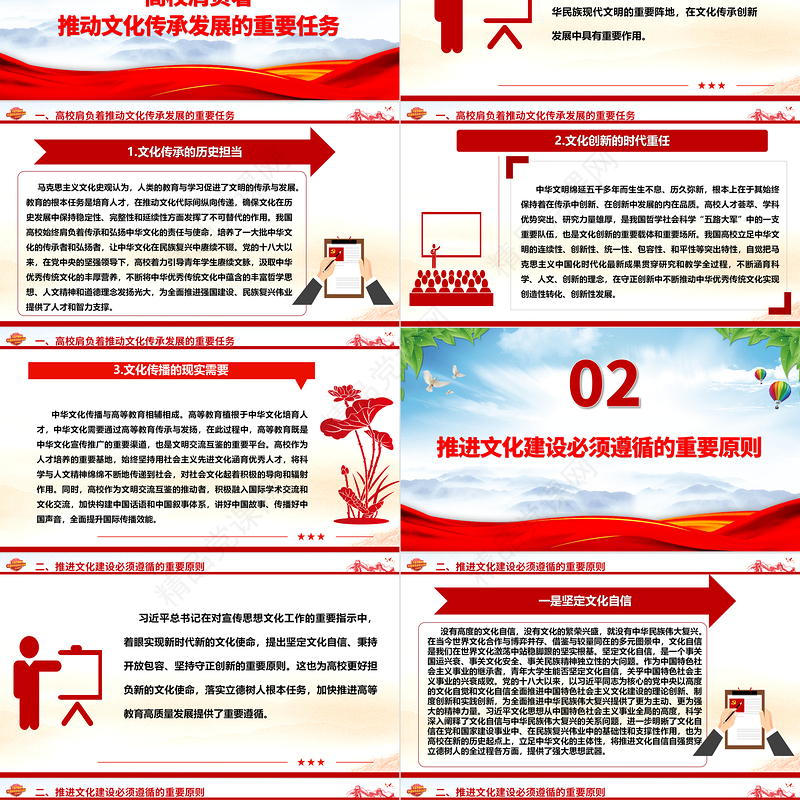 高校献策献力 勇担文化使命ppt精品大气贯彻落实习近平文化思想高校党组织课件