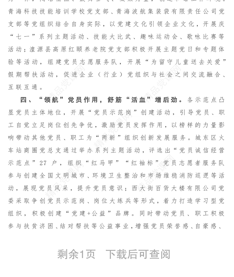 开展党员教育“领航计划”工作总结