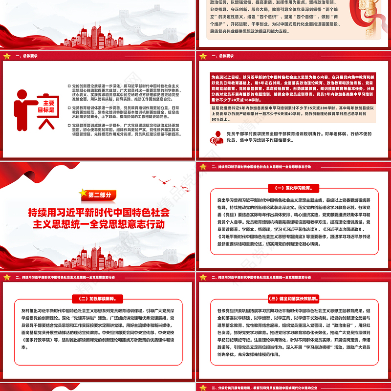 党政风全国党员教育培训工作规划（2024—2028年）全文PPT课件