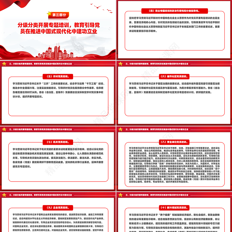 党政风全国党员教育培训工作规划（2024—2028年）全文PPT课件