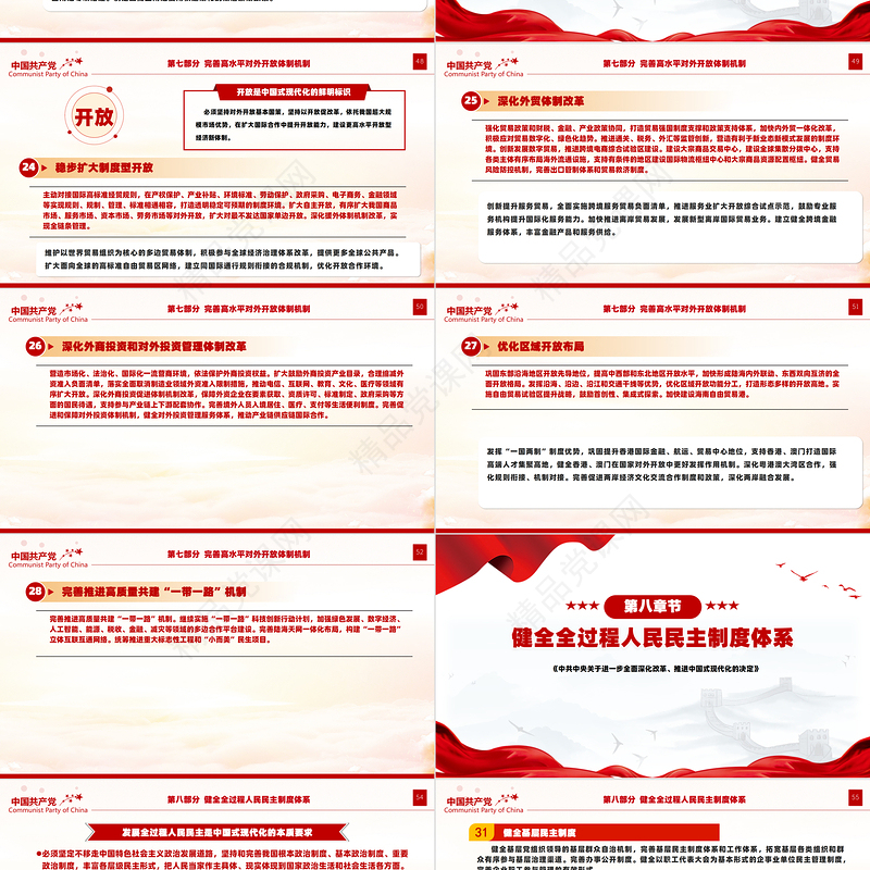 党政风关于2024《中共中央关于进一步全面深化改革、推进中国式现代化的决定》全文PPT