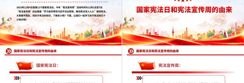 精美大气国家宪法日PPT宪法知识学习课件