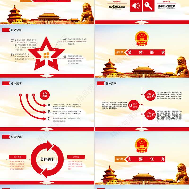 关于实施健康中国行动的意见健康中国2030规划纲要党政党课PPT