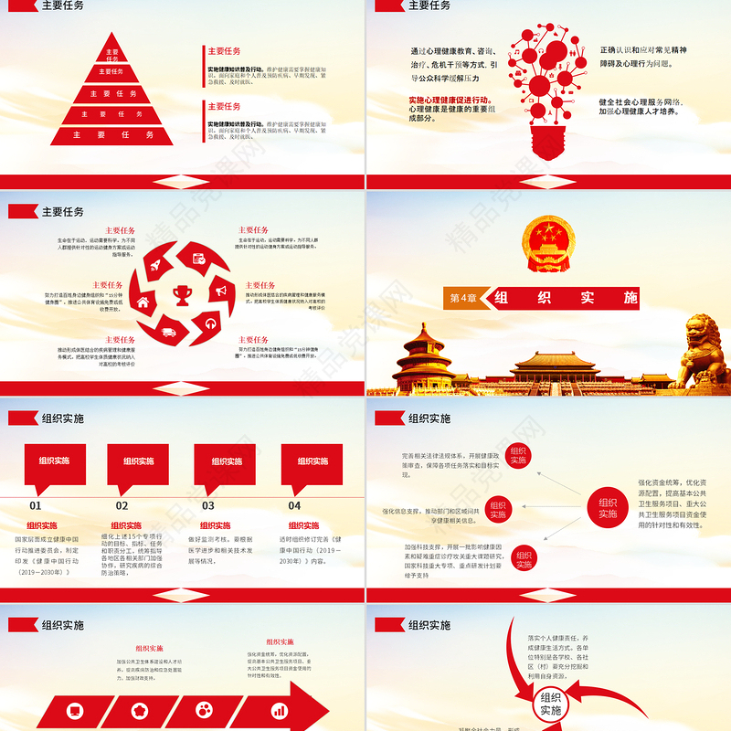 关于实施健康中国行动的意见健康中国2030规划纲要党政党课PPT