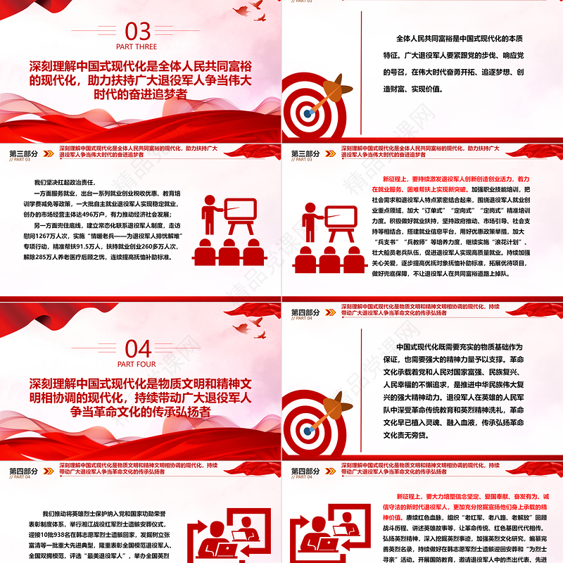 以高质量退役军人工作为中国式现代化添砖加瓦ppt大气精美中国式现代化微党课课件