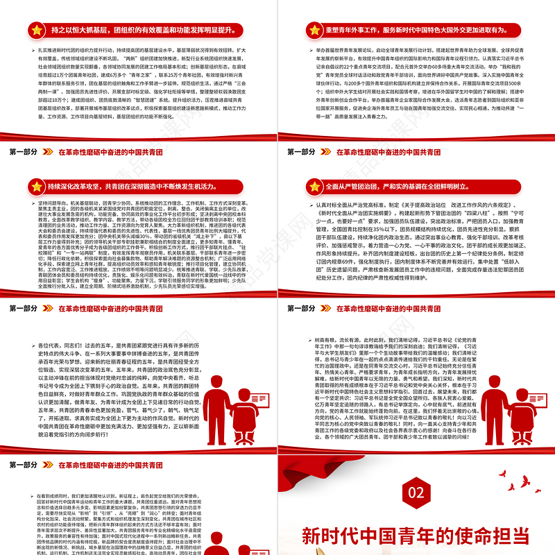 2023中国共产主义青年团第十九次全国代表大会报告全文PPT动员引领广大青年在全面建设社会主义现代化国家而奋斗团课