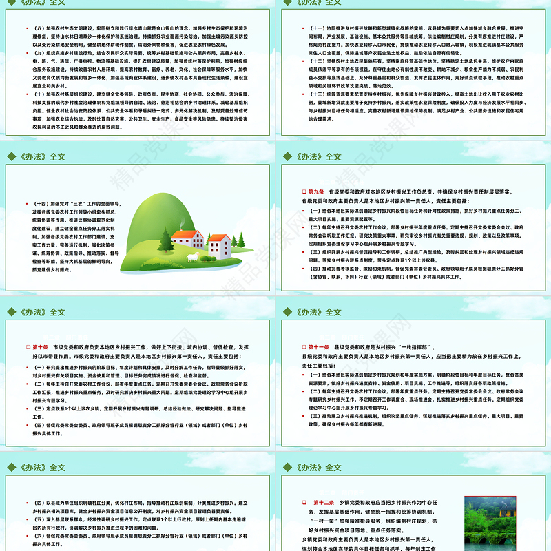 乡村振兴责任制实施办法PPT简约党政风学习解读《乡村振兴责任制实施办法》专题课件下载