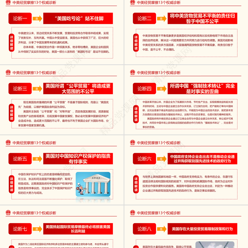 原创中美经贸摩擦白皮书中美贸易战PPT