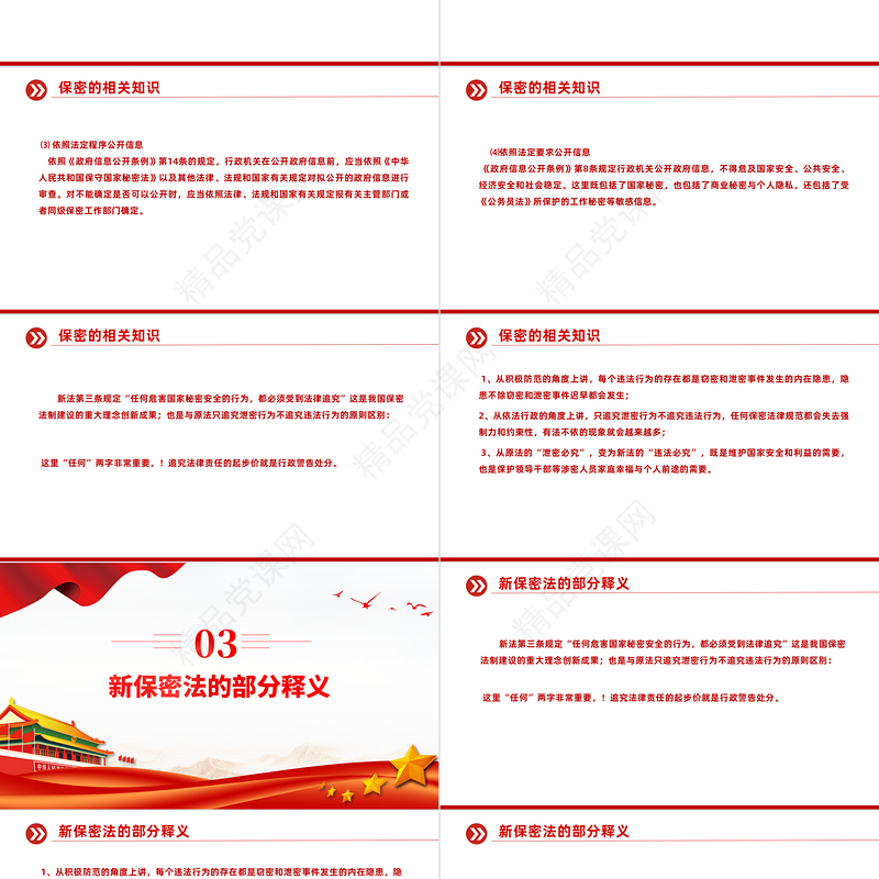 2023强化党员保密意识PPT优质简约掌握保密知识党员教育培训党课课件