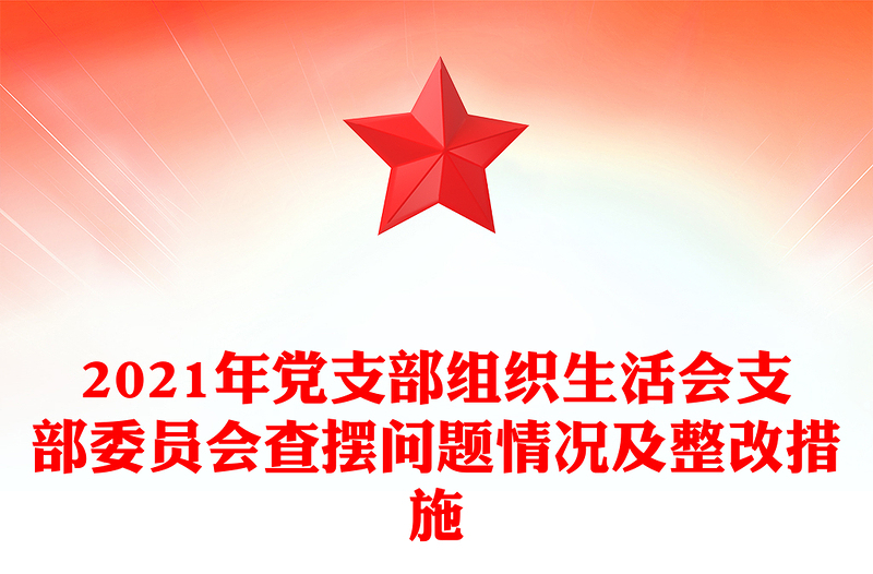 年党支部组织生活会支部委员会查摆问题情况及整改措施