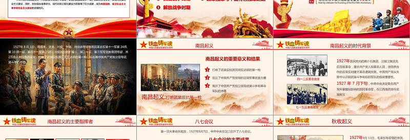 2019中国人民解放军周年庆PPT模板