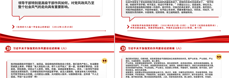 简洁风习近平关于加强党的作风建设论述摘编（八）PPT党课下载