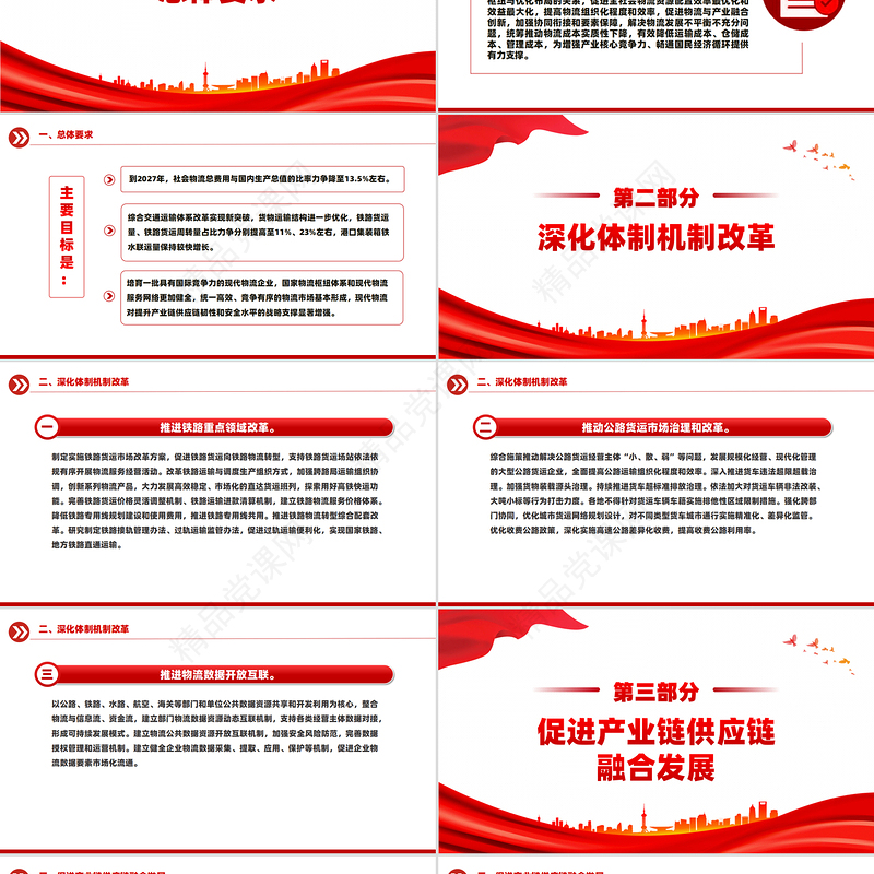 有效降低全社会物流成本行动方案PPT高质量发展主题党课