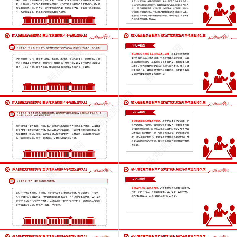 创意优质习近平在二十届中央纪委三次全会上习近平发表强调深入推进党的自我革命坚决打赢反腐败斗争攻坚战持久战的重要讲话党课课件