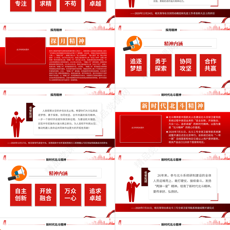 中国精神谱系PPT党政风中国特色社会主义新时代传承百年精神谱系凝聚奋进力量党课课件