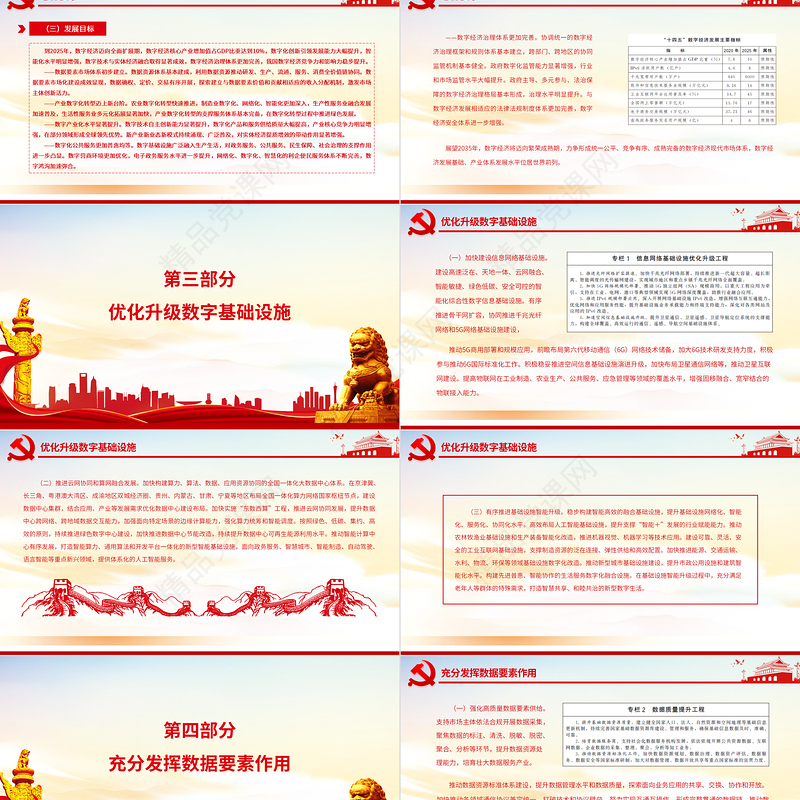 关于印发“十四五”数字经济发展规划的通知PPT红色大气2022党员干部学习教育专题党课课件