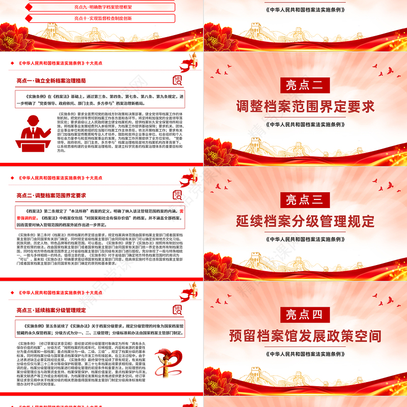 2024解读《中华人民共和国档案法实施条例》十大亮点PPT课件